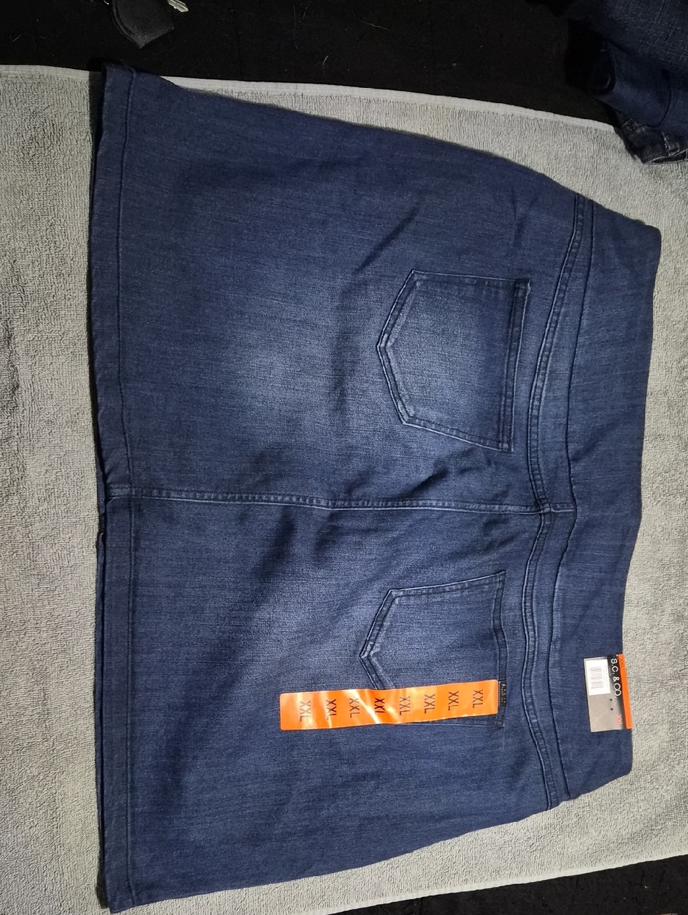 S.C. & Co. Dark Blue Denim Skort with Back Pocket